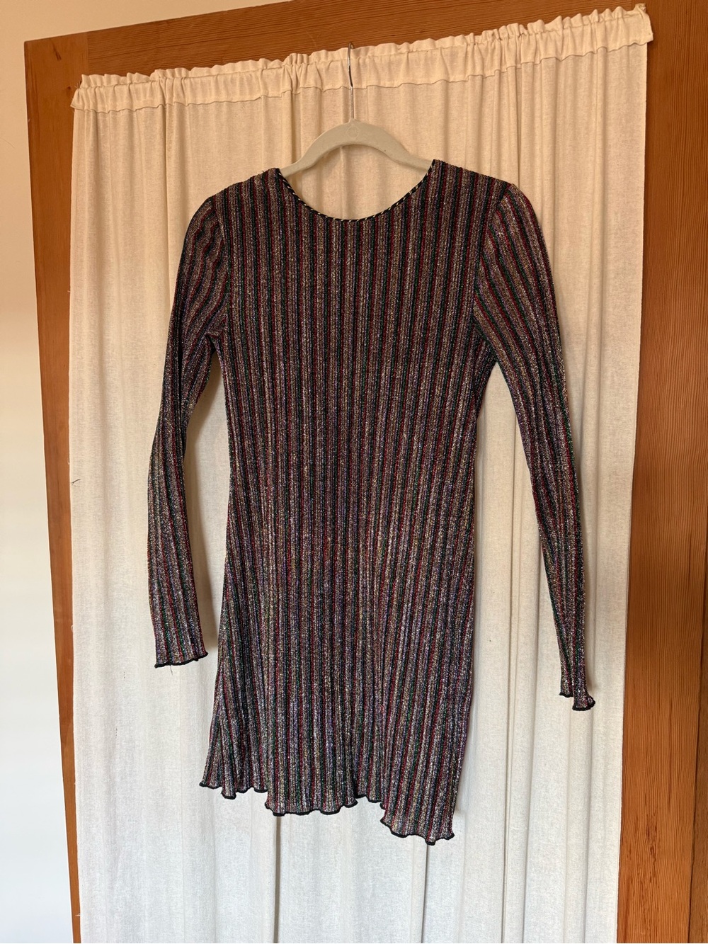 Kimchi Blue Metallic Striped Knit Mini Dress — Multi-Color